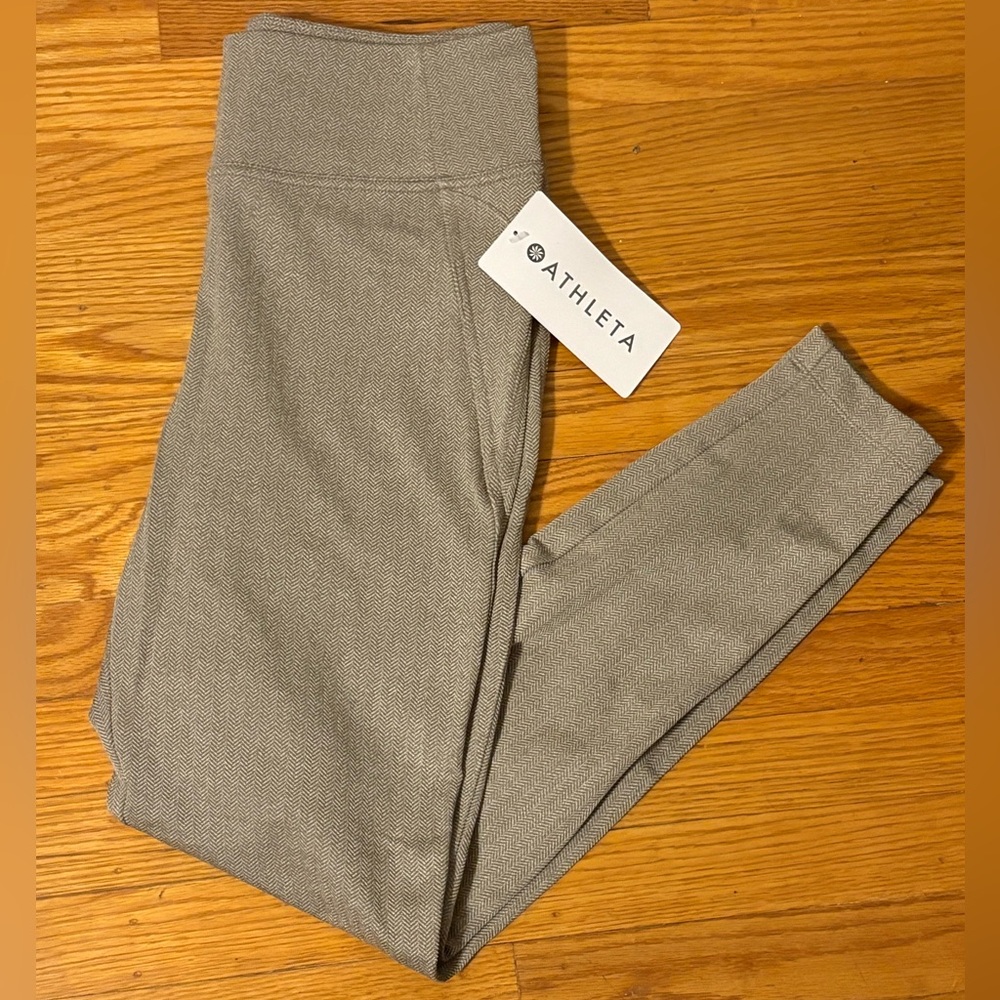 Athleta Gray High-Rise Leggings